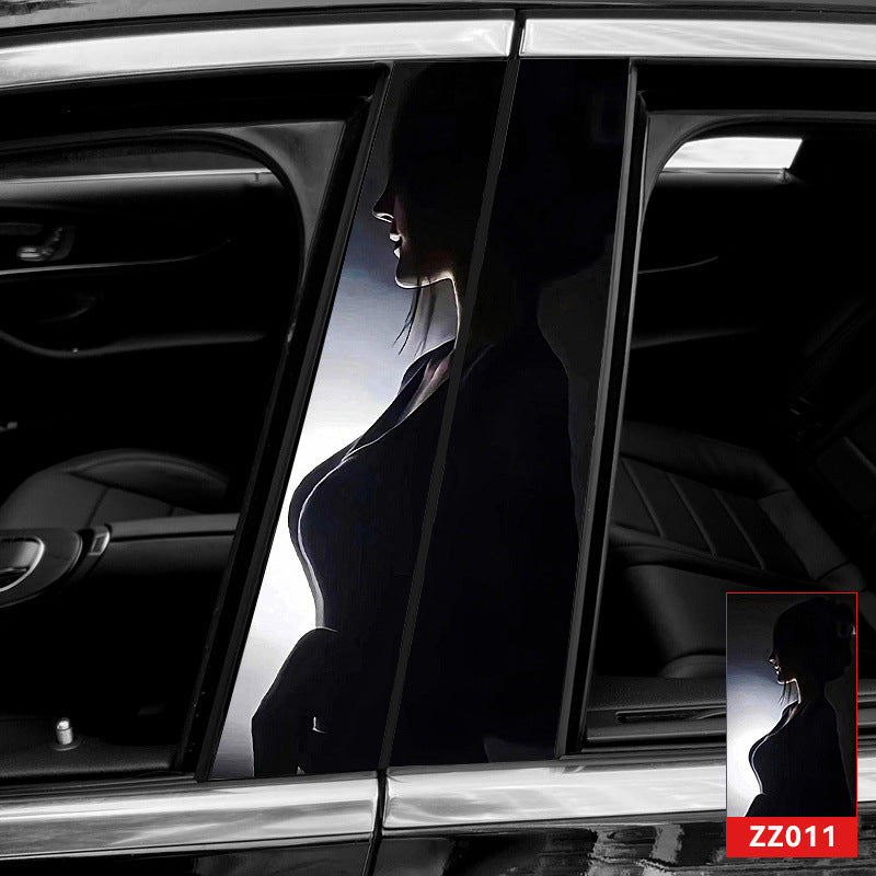 🔥Продажба🔥2025 car creative B-pillar modifier HD protective film (2 броя)