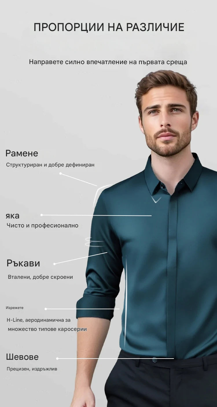 ✨👔Мъжки луксозни ризи без намачкване
