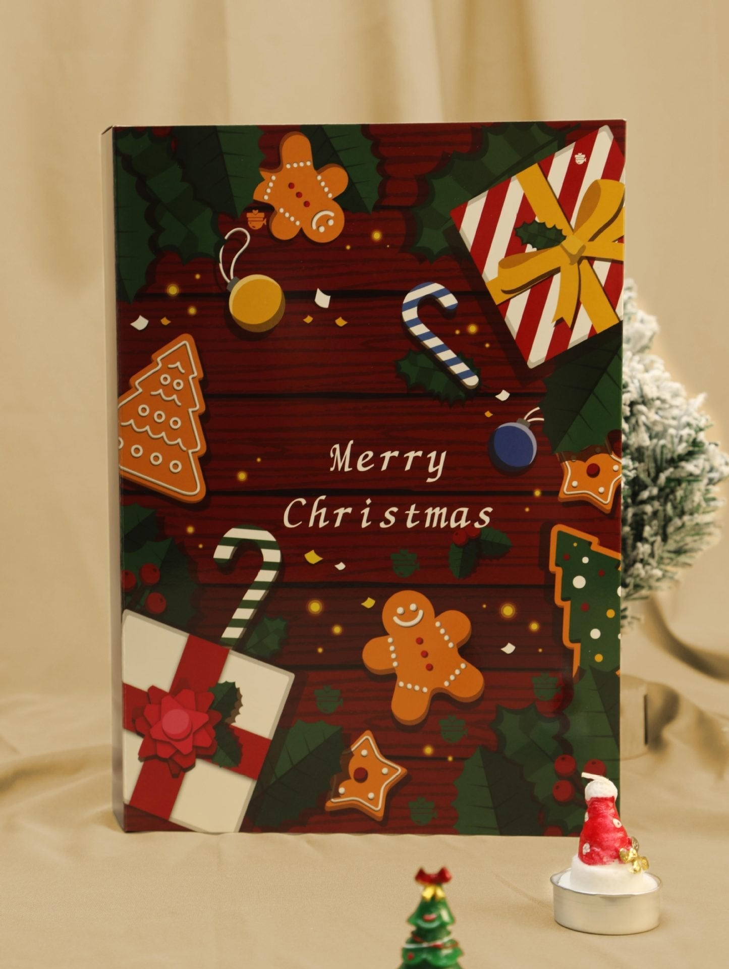 Подаръчна кутия за коледен и новогодишен адвентен календар