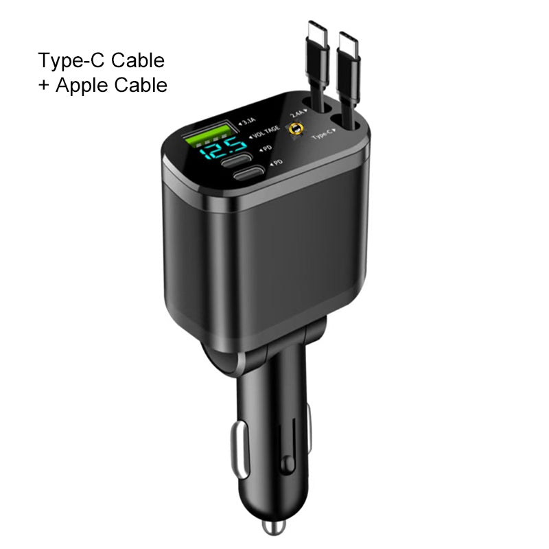 🚗Бързо зарядно за кола Starry Sky с атмосферно осветление✨