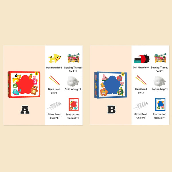 【✨Направи си сам ръчно】🧸Направи си сам комплект за шиене за деца