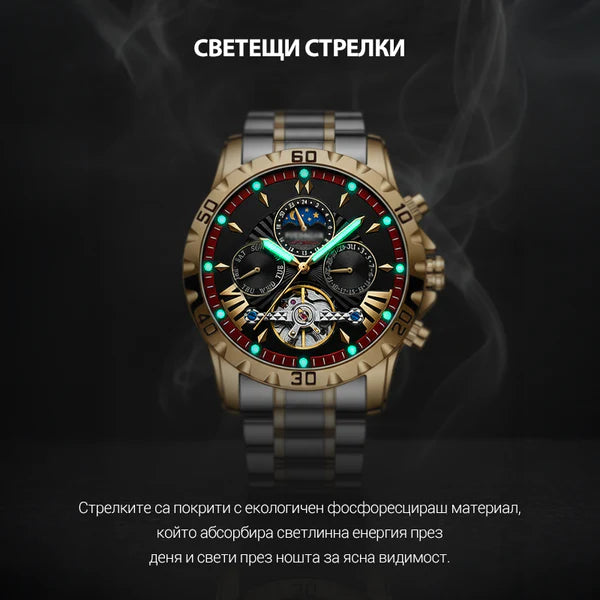 ⌚💧 Нов водоустойчив автоматичен механичен ръчен часовник