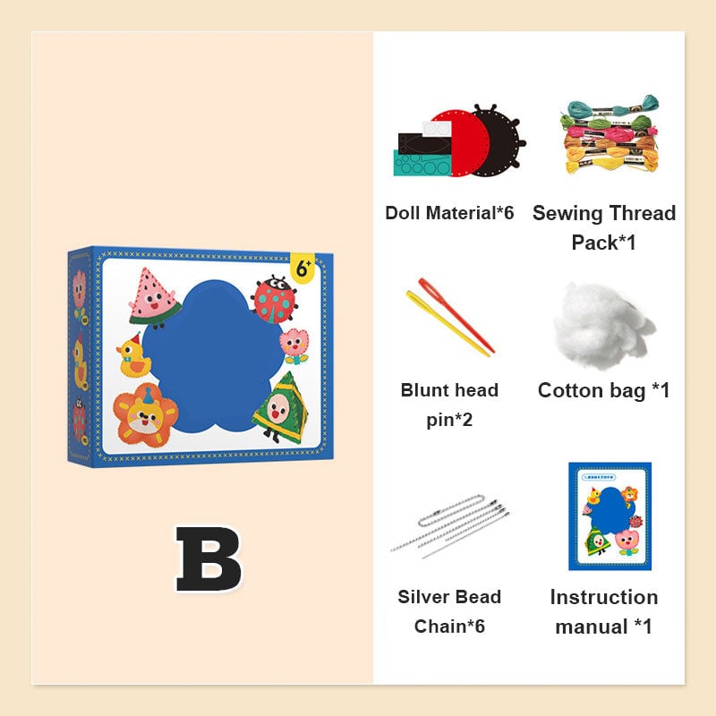 【✨Направи си сам ръчно】🧸Направи си сам комплект за шиене за деца