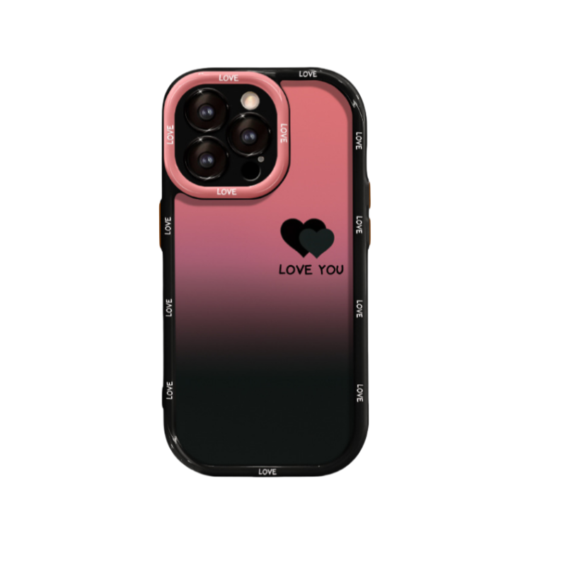 Матов градиентен калъф за iPhone – LOVE YOU & LUCKY Smiley Designs