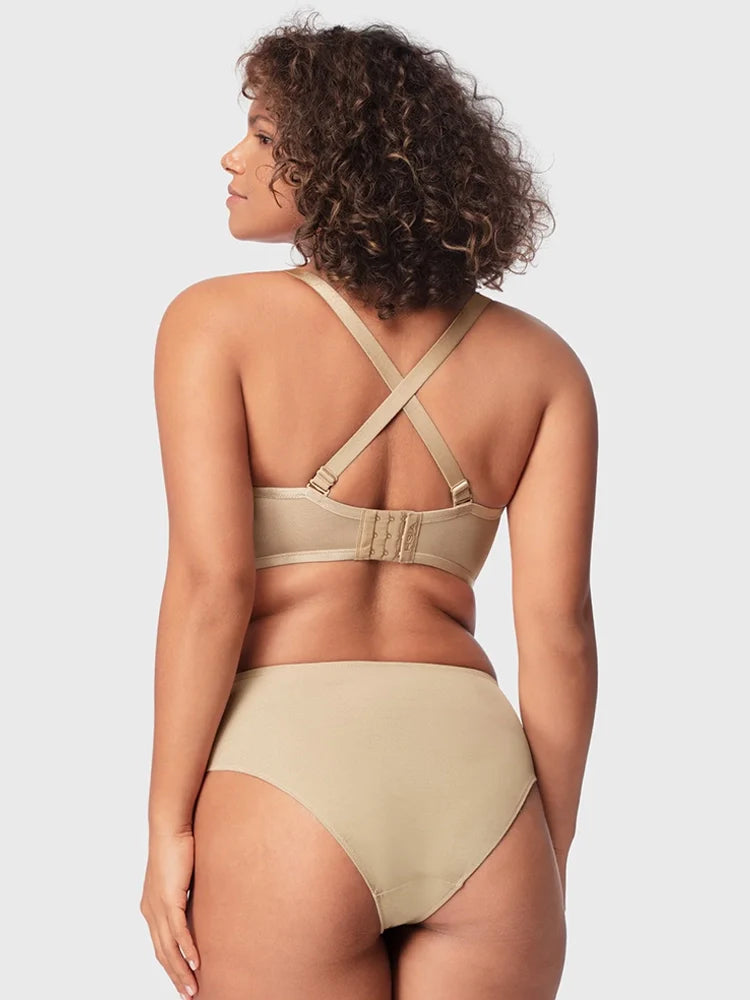 Sheer Mesh Unlined Underwire Strapless Balconette Bra