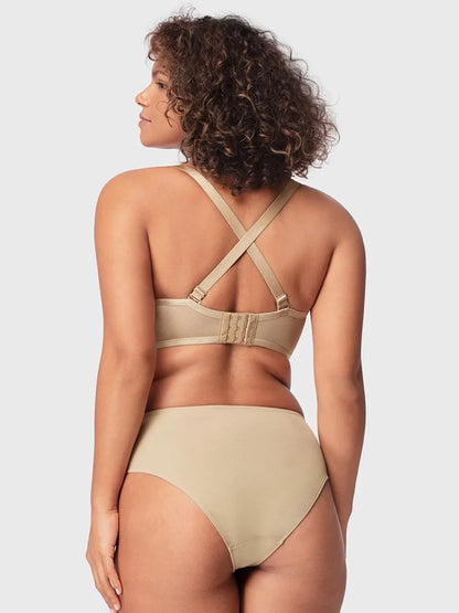 Sheer Mesh Unlined Underwire Strapless Balconette Bra