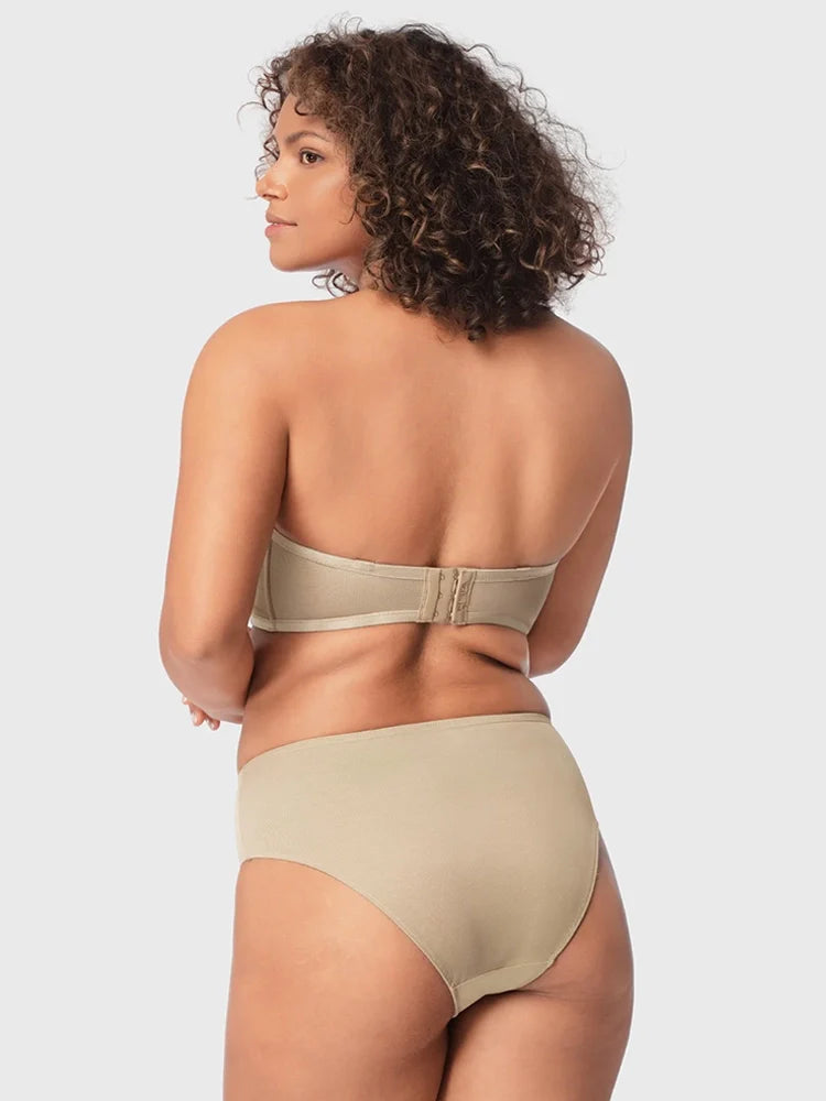 Sheer Mesh Unlined Underwire Strapless Balconette Bra