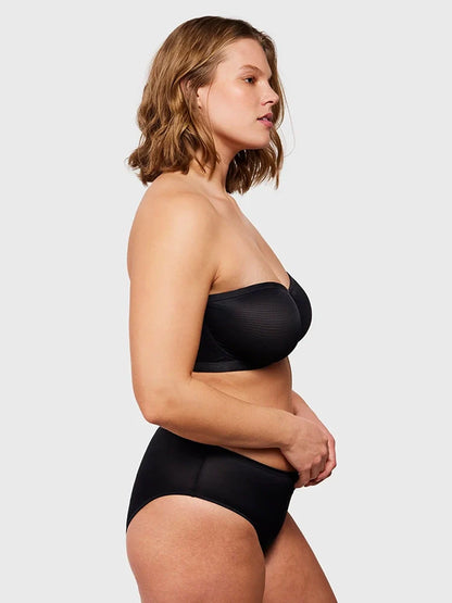 Sheer Mesh Unlined Underwire Strapless Balconette Bra