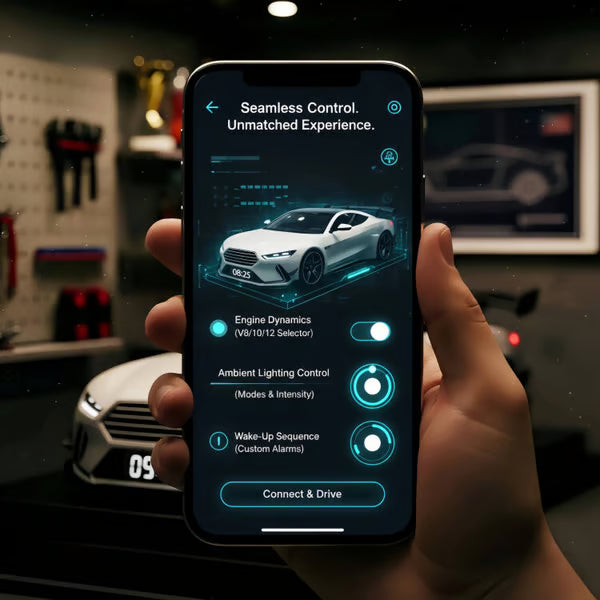🔥Будилник-Хиперкар – 🏎️Реалистични Ефекти на Двигател и Светлина