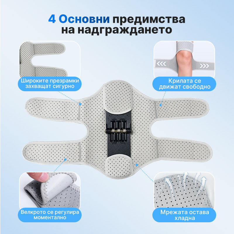 【M-XL】🏃‍♂️ Регулируема спортна наколенка | Стабилност и комфорт при движение