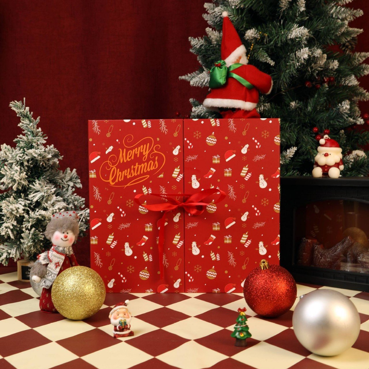 Подаръчна кутия за коледен и новогодишен адвентен календар