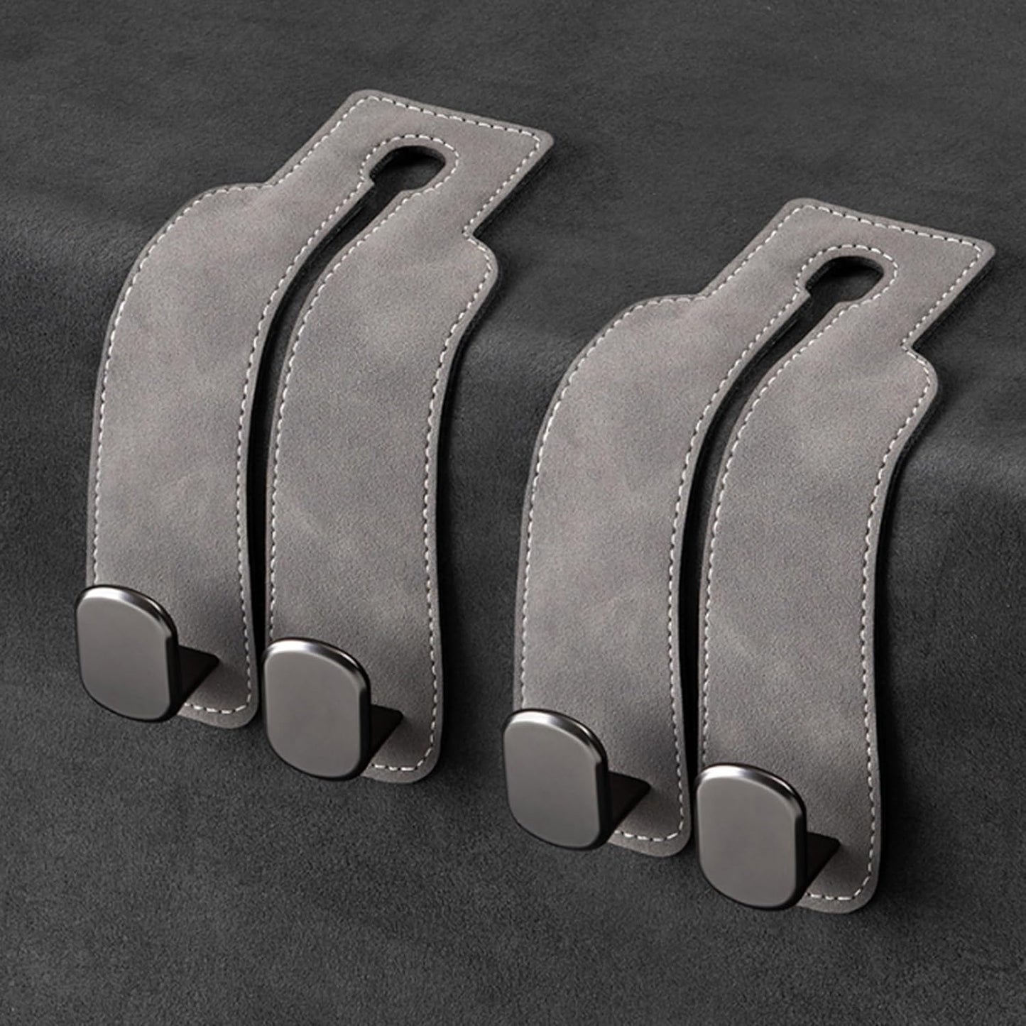 Eptchn TwinHook Leather Car Headrest Hangers