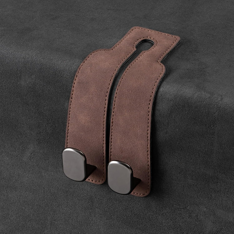 Eptchn TwinHook Leather Car Headrest Hangers