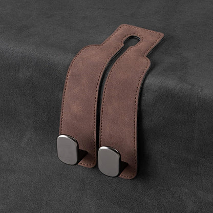 Eptchn TwinHook Leather Car Headrest Hangers