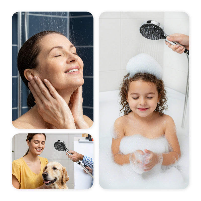 🚿 Регулируема душ глава с високо налягане