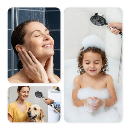 🚿 Регулируема душ глава с високо налягане
