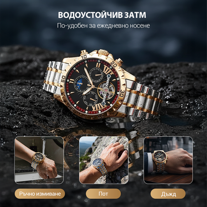 ⌚💧 Нов водоустойчив автоматичен механичен ръчен часовник