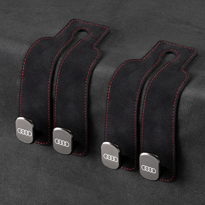 Eptchn TwinHook Leather Car Headrest Hangers
