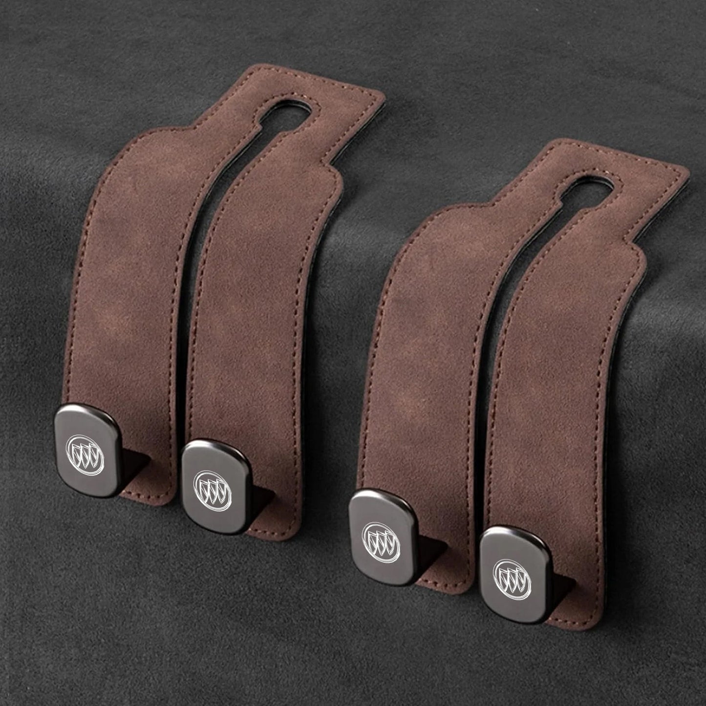Eptchn TwinHook Leather Car Headrest Hangers