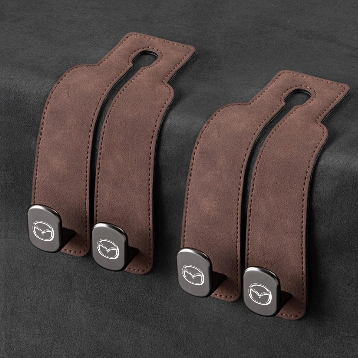 Eptchn TwinHook Leather Car Headrest Hangers