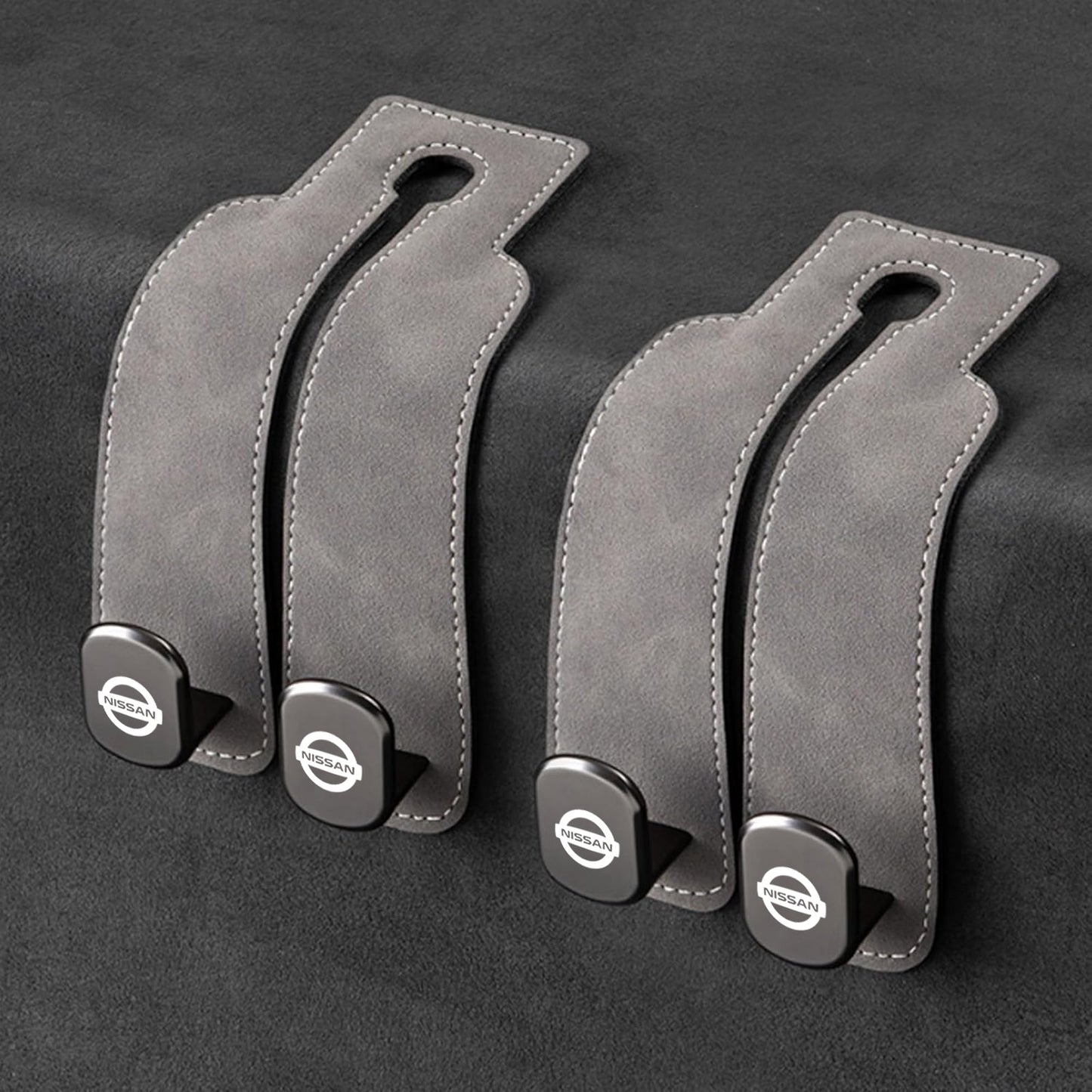 Eptchn TwinHook Leather Car Headrest Hangers
