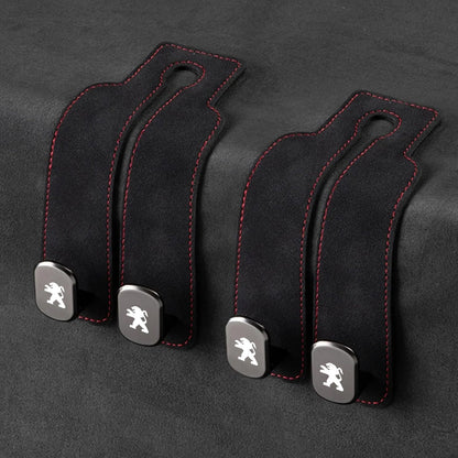 Eptchn TwinHook Leather Car Headrest Hangers