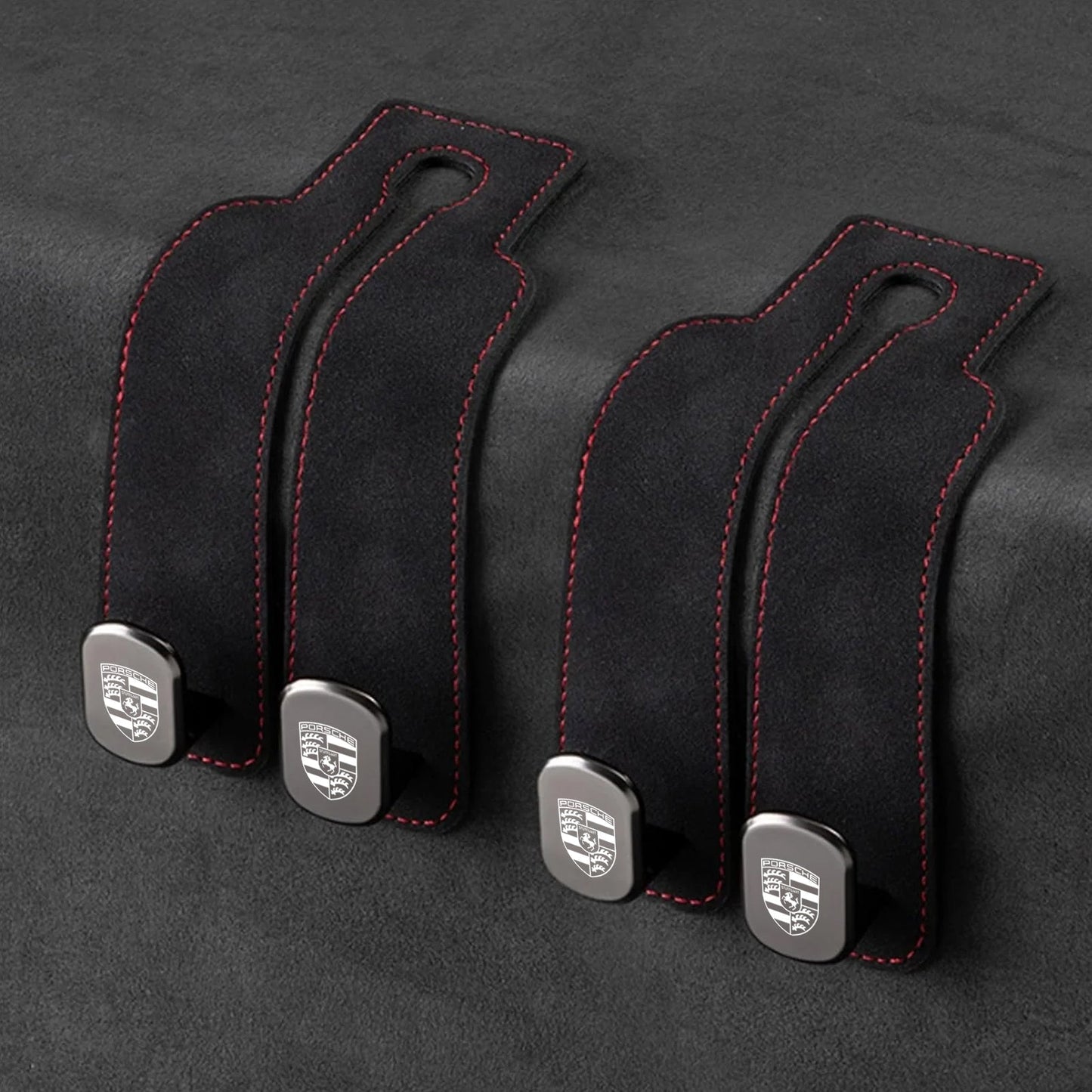 Eptchn TwinHook Leather Car Headrest Hangers