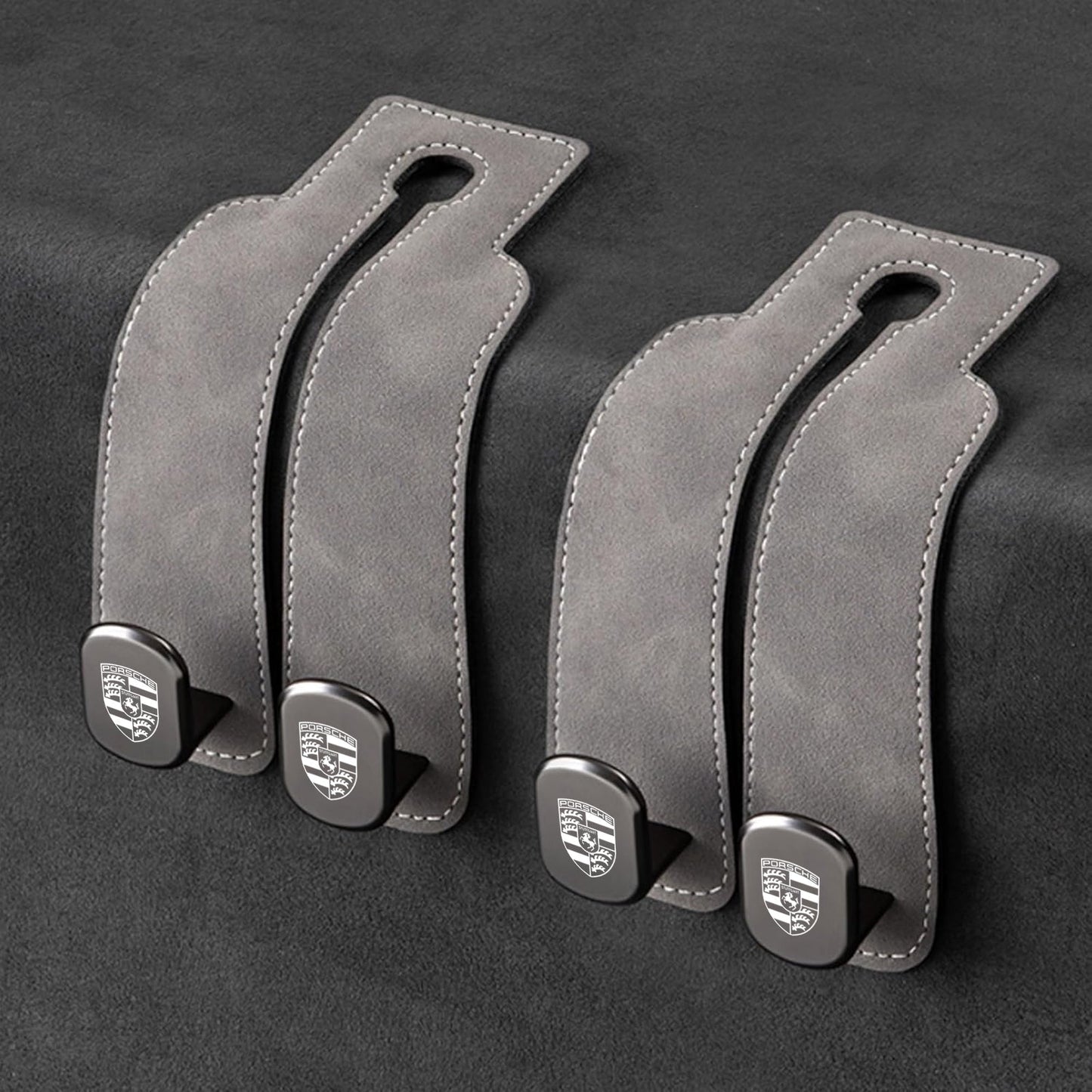 Eptchn TwinHook Leather Car Headrest Hangers