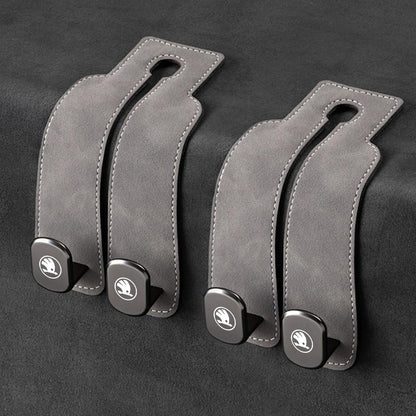 Eptchn TwinHook Leather Car Headrest Hangers