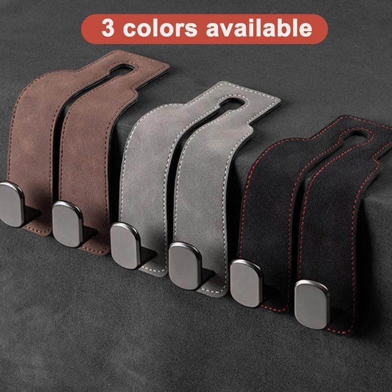 Eptchn TwinHook Leather Car Headrest Hangers
