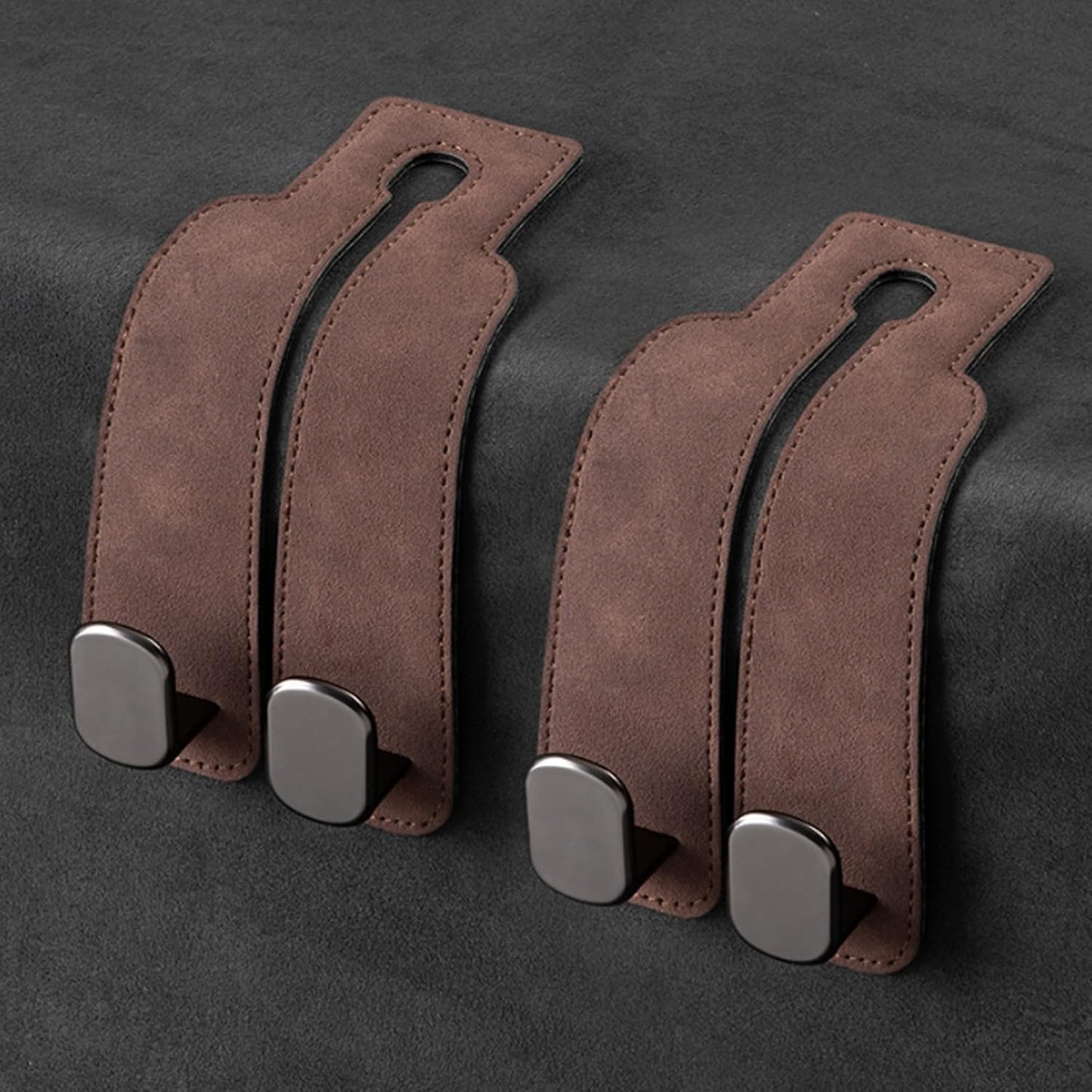 Eptchn TwinHook Leather Car Headrest Hangers