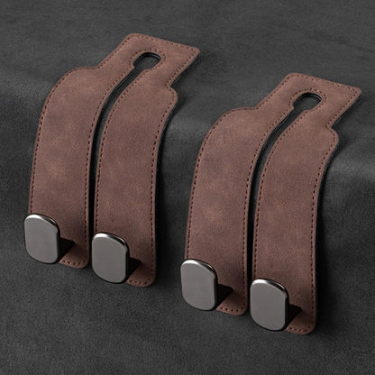 Eptchn TwinHook Leather Car Headrest Hangers
