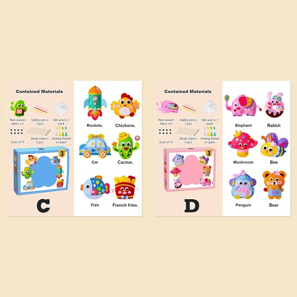 【✨Направи си сам ръчно】🧸Направи си сам комплект за шиене за деца