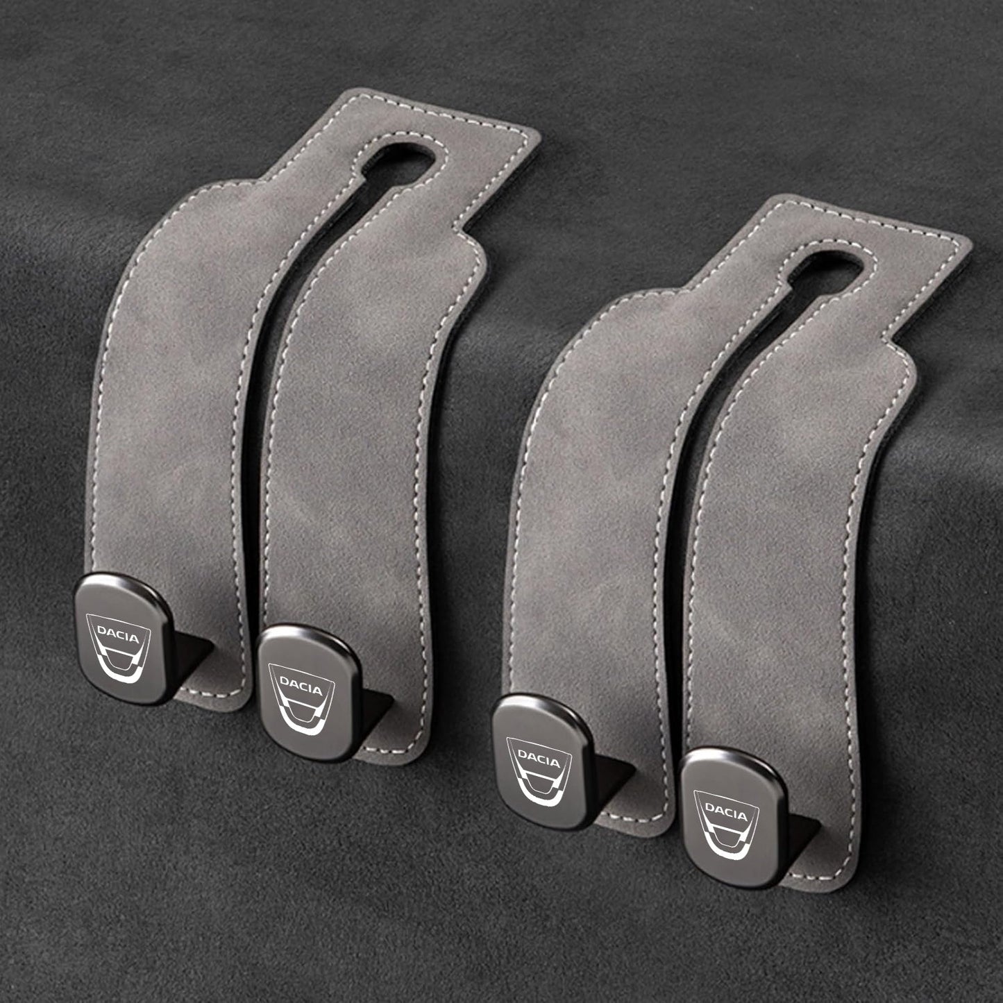 Eptchn TwinHook Leather Car Headrest Hangers