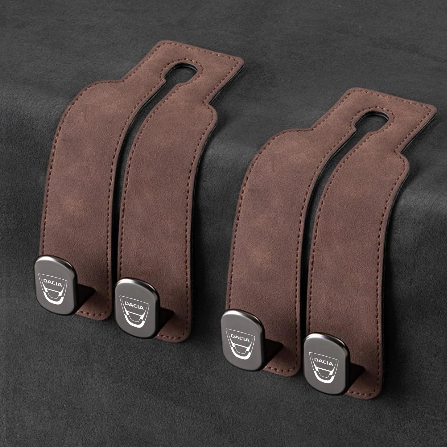 Eptchn TwinHook Leather Car Headrest Hangers