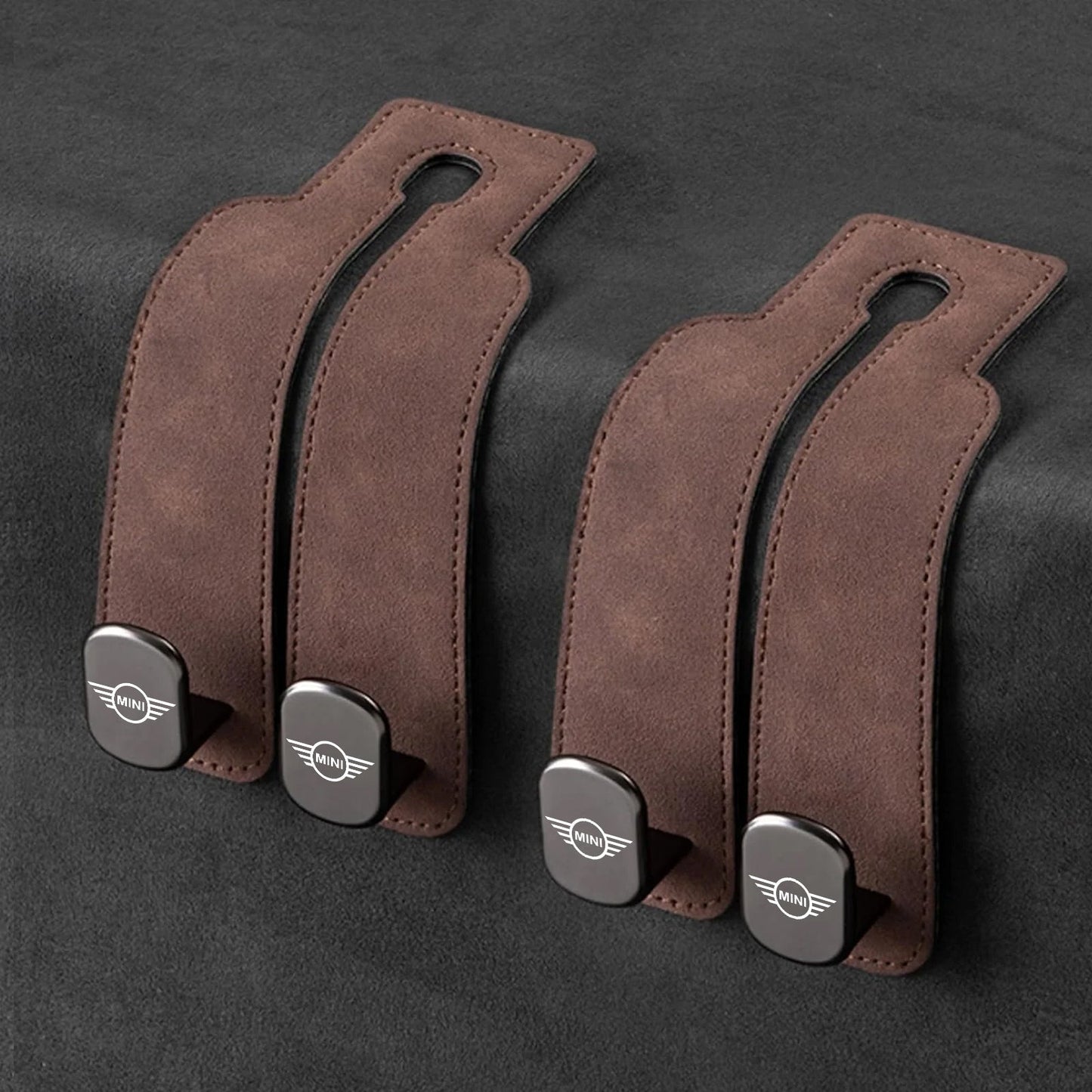 Eptchn TwinHook Leather Car Headrest Hangers