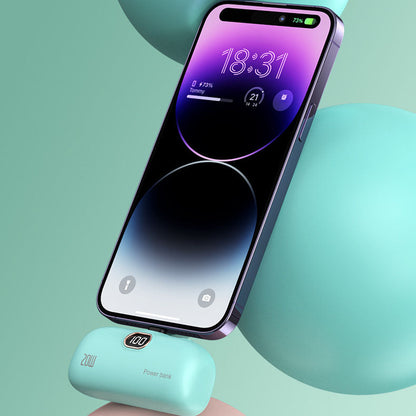 ✨ Миниатюрна безжична захранваща банка | Компактен дизайн, 5000 mAh капацитет, перфектна за пътуване