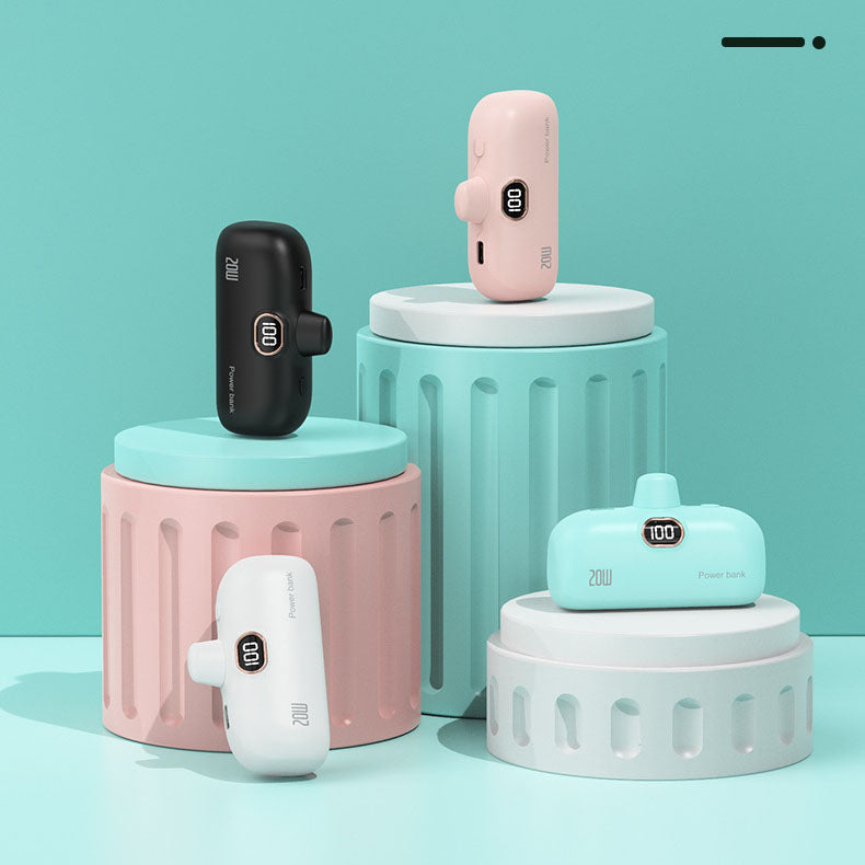 ✨ Миниатюрна безжична захранваща банка | Компактен дизайн, 5000 mAh капацитет, перфектна за пътуване
