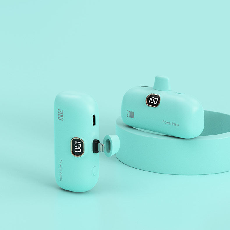 ✨ Миниатюрна безжична захранваща банка | Компактен дизайн, 5000 mAh капацитет, перфектна за пътуване
