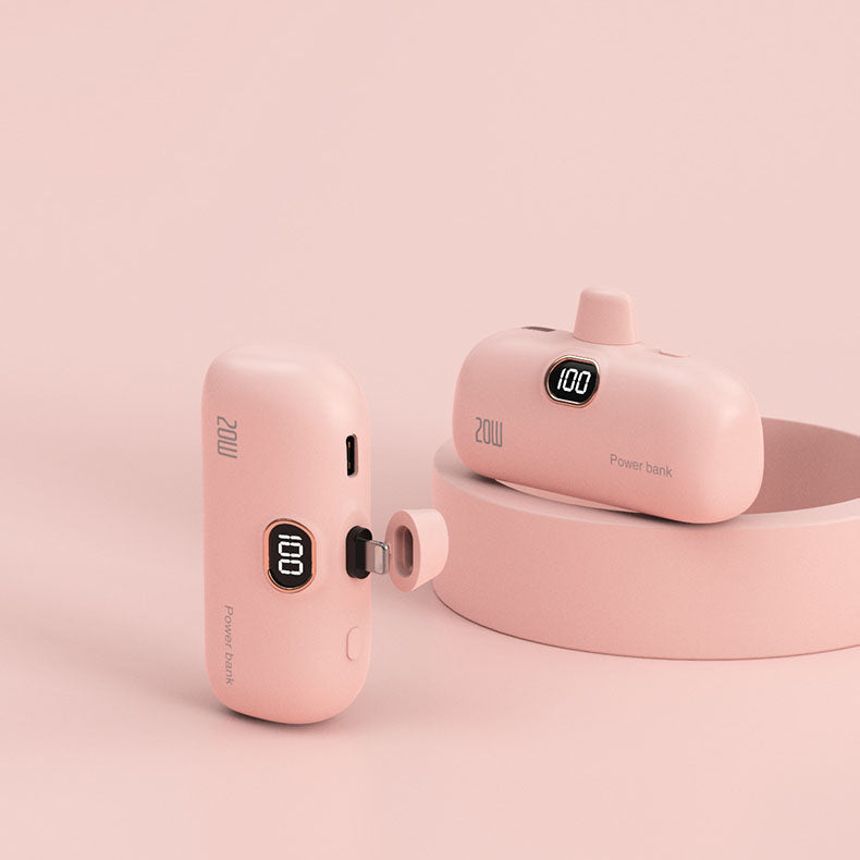 ✨ Миниатюрна безжична захранваща банка | Компактен дизайн, 5000 mAh капацитет, перфектна за пътуване
