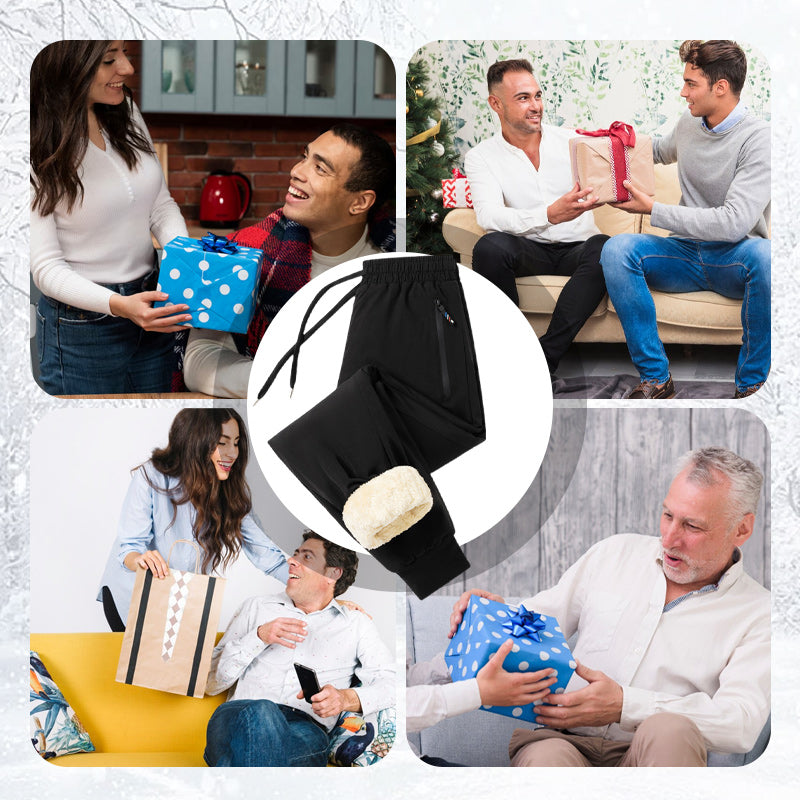 Удобен и топъл🔥🎁Мъжки удобни водоустойчиви и ветроустойчиви панталони с плюшена подплата