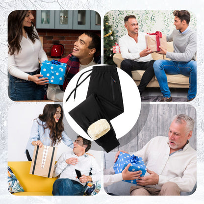 Удобен и топъл🔥🎁Мъжки удобни водоустойчиви и ветроустойчиви панталони с плюшена подплата