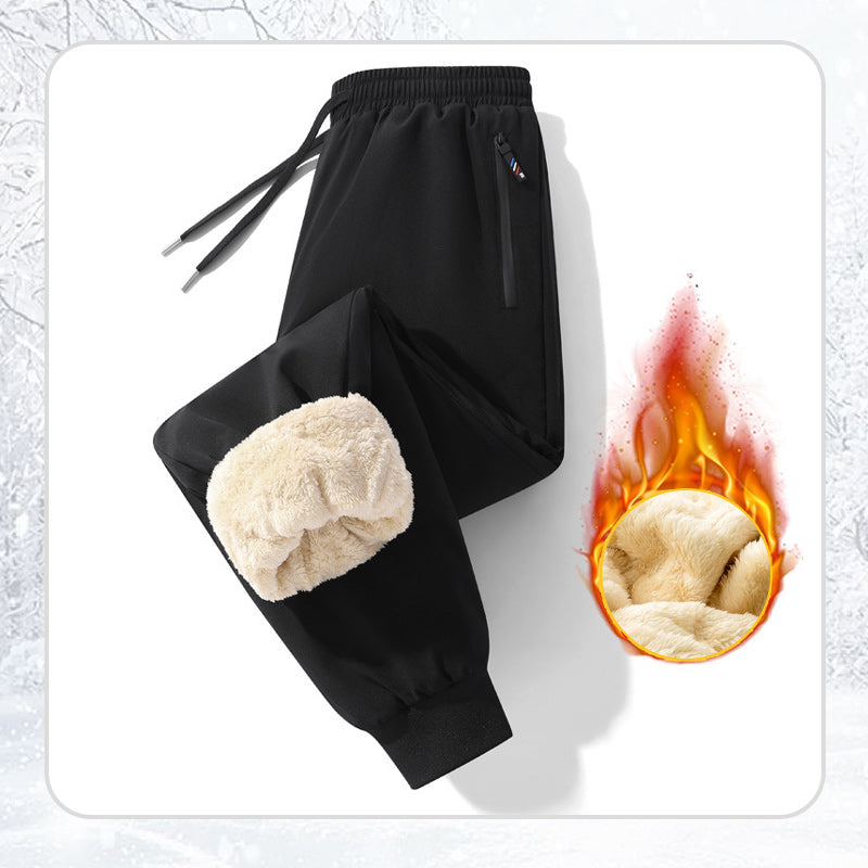 Удобен и топъл🔥🎁Мъжки удобни водоустойчиви и ветроустойчиви панталони с плюшена подплата