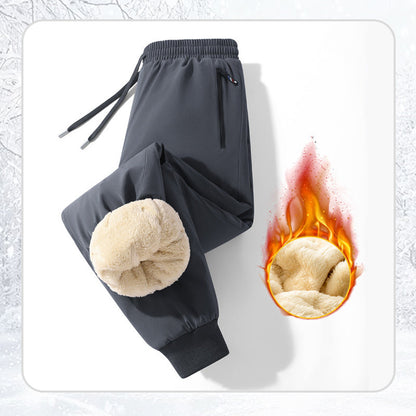 Удобен и топъл🔥🎁Мъжки удобни водоустойчиви и ветроустойчиви панталони с плюшена подплата