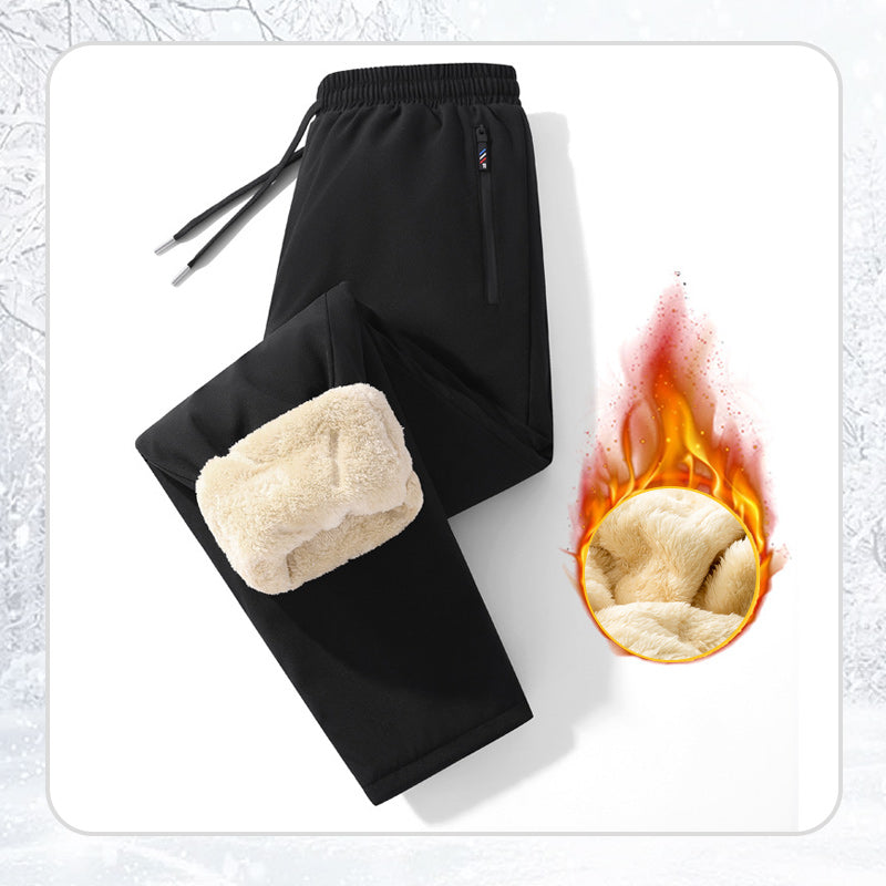 Удобен и топъл🔥🎁Мъжки удобни водоустойчиви и ветроустойчиви панталони с плюшена подплата