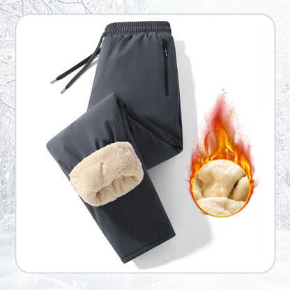 Удобен и топъл🔥🎁Мъжки удобни водоустойчиви и ветроустойчиви панталони с плюшена подплата