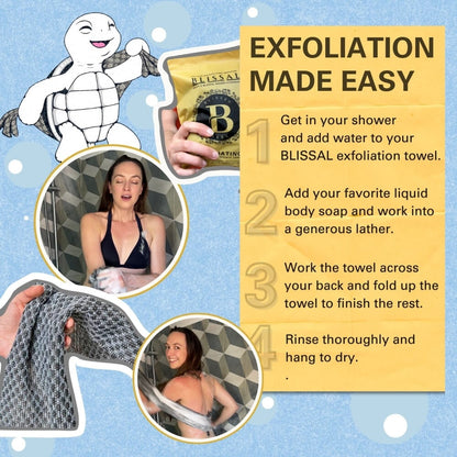 🧼💦1+1 БЕЗПЛАТНО: Антибактериална ексфолираща кърпа за баня 🚿