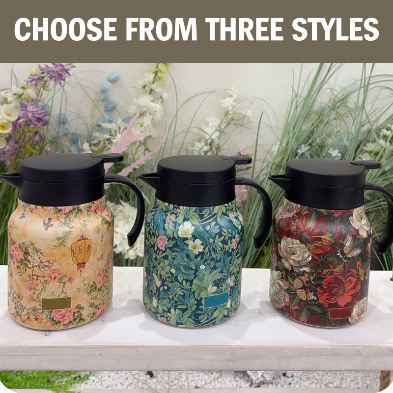 🍵 Премиум вакуумно изолиран чайник 1000ml с цедка