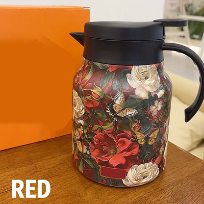 🍵 Премиум вакуумно изолиран чайник 1000ml с цедка
