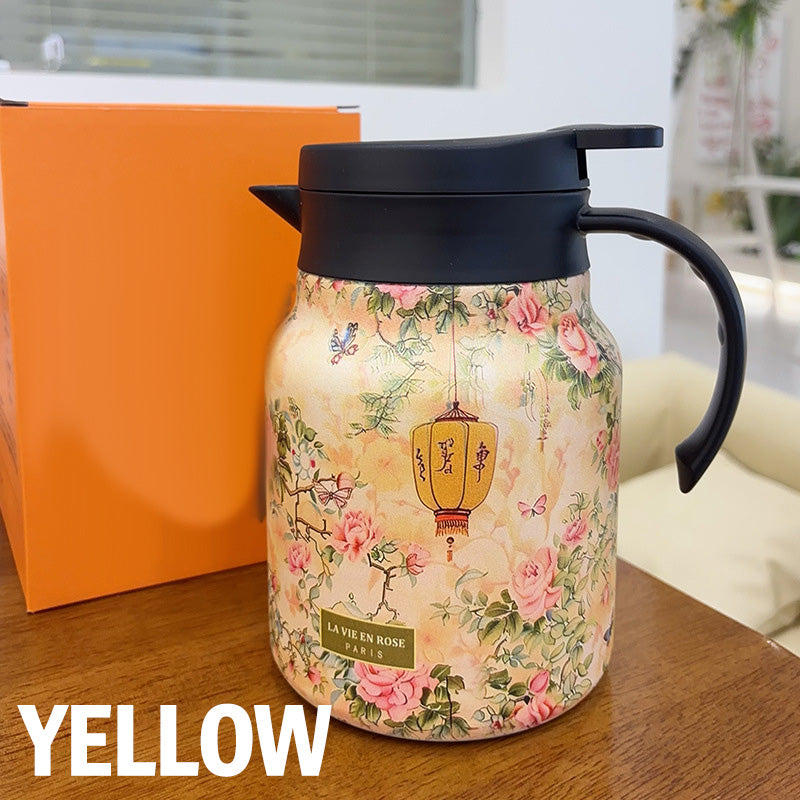 🍵 Премиум вакуумно изолиран чайник 1000ml с цедка